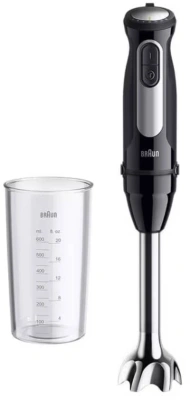 Блендер погружной Braun MQ55001MBK 1000Вт черный/серебристый