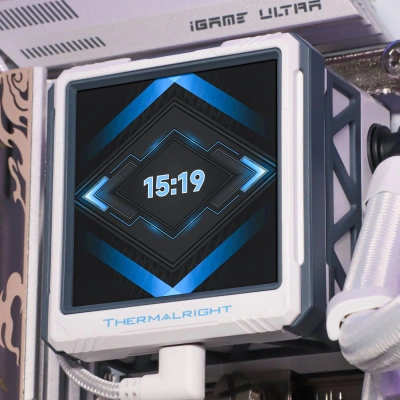 Система водяного охлаждения Thermalright Frozen Warframe Ultra 360 ARGB Soc-AM5/AM4/1151/1200/2066/2011/1700 белый 4-pin 29.8dB Al LCD Ret (F-WFRAME-ULT-360-WH-ARGB)