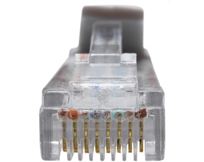 Патч-корд Suprlan 10-0142 UTP RJ-45 вил.-вилка RJ-45 кат.5E 1м серый LSZH 26AWG