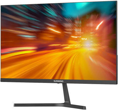 Монитор SunWind 27" SM-27FI221 черный IPS LED 16:9 HDMI M/M матовая 300cd 178гр/178гр 1920x1080 100Hz G-Sync VGA DP FHD 4.3кг