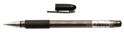 Ручка гелев. Silwerhof ADVANCE (026158-02) d=0.5мм черн. черн. кор.карт. сменный стержень линия 0.3мм резин. манжета