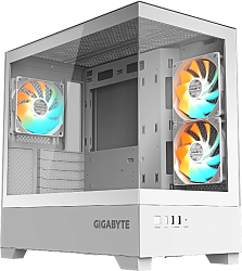 Корпус Gigabyte GB-C201PI белый без БП mATX 6x120mm 3x140mm 2xUSB3.0 audio bott PSU