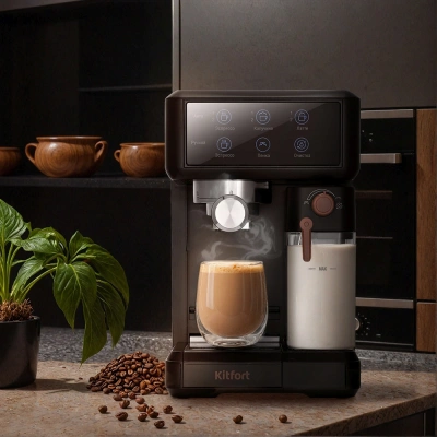 Кофеварка рожковая Kitfort КТ-7554 1350Вт черный