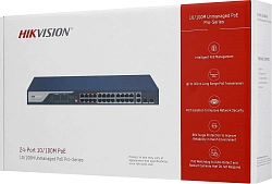 Коммутатор Hikvision DS-3E0326P-E(C) (L2) 24x100Мбит/с 2x1Гбит/с 2SFP 24PoE 370W неуправляемый