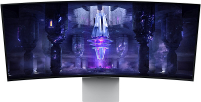 Монитор Samsung 34" Odyssey OLED G8 S34BG850SI серебристый OLED LED 21:9 M/M полуматовая HAS 250cd 178гр/178гр 3440x1440 175Hz FreeSync Premium Ultra WQHD USB 7.5кг