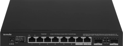 Коммутатор Tenda TEM2010F (L2) 8x2.5Гбит/с 2SFP неуправляемый
