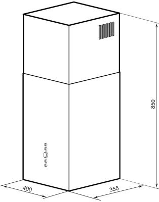 Вытяжка каминная Lex Alto 400 белый управление: кнопочное (1 мотор)