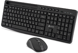 Клавиатура + мышь Оклик S275W клав:черный мышь:черный USB беспроводная slim Multimedia (1993113)