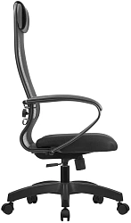 Кресло Метта 11 MPRU черный сиденье черный сетка/ткань с подголов. крестов. пластик черный (комплект 1шт)