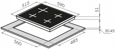 Газовая варочная поверхность Maunfeld EGHG.64.23CW/G белый
