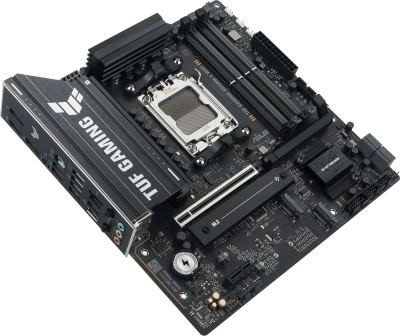 Материнская плата Asus TUF GAMING B850M-E WIFI SocketAM5 AMD B850 4xDDR5 mATX AC`97 8ch(7.1) 2.5Gg RAID+HDMI+DP