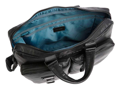 Деловая сумка Piquadro Harper CA4027AP/N с отделением для ноутбука черный натур.кожа