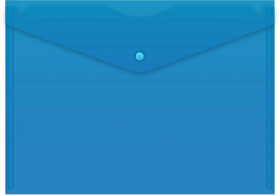 Конверт на кнопке Бюрократ Economy -PK100BLU A4 пластик 0.10мм синий