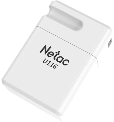 Флеш Диск Netac 128GB U116 NT03U116N-128G-32WH USB3.2 белый
