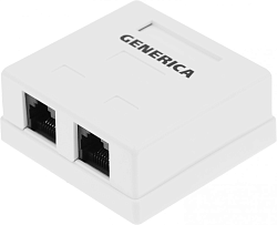 Розетка ITK CS2-1C5EU-22-G настенная 62x59.6x26.5мм RJ45 пластик белый