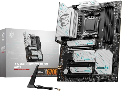 Материнская плата MSI X670E GAMING PLUS WIFI SocketAM5 AMD X670 4xDDR5 ATX AC`97 8ch(7.1) 2.5Gg RAID+HDMI+DP