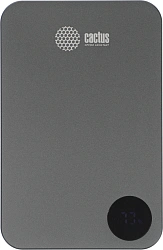 Мобильный аккумулятор Cactus CS-PBFSTA-10000 10000mAh 22.5W 4.5A USB-C беспров.зар. серый