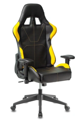 Кресло игровое Zombie VIKING 5 AERO черный/желтый эко.кожа с подголов. крестов. пластик