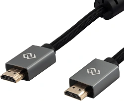 Кабель аудио-видео Digma HDMI (m)/HDMI (m) 5м. феррит.кольца позолоч.конт. черный (D-HDMI-2FF-V2.0-5M)