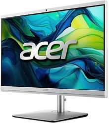 Моноблок Acer Aspire C24-195ES 23.8" Full HD Core Ultra 5 125U (1.3) 16Gb SSD512Gb Graphics CR Eshell GbitEth WiFi BT 65W клавиатура мышь Cam серебристый 1920x1080