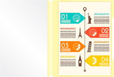 Папка-скоросшиватель Бюрократ Pastel -PSLPAST/YEL A4 прозрач.верх.лист пластик желтый 0.14/0.18