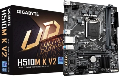 Материнская плата Gigabyte H510M K V2 2.0 Soc-1200 Intel Q470 2xDDR4 mATX AC`97 8ch(7.1) GbLAN+HDMI