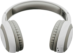 Гарнитура накладные Digma BT-15 белый/серый беспроводные bluetooth оголовье (BT-15W)