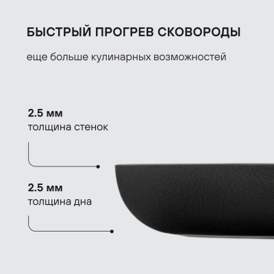 Сковорода Rondell Infinity RDA-570 круглая 20см покрытие: Xylan Plus ручка несъемная (без крышки) черный