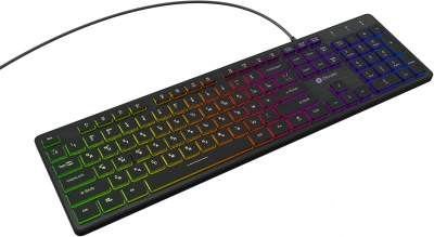 Клавиатура Оклик 550ML черный USB slim Multimedia LED (1061617)