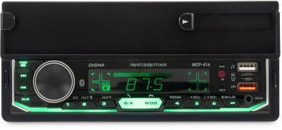 Автомагнитола Digma MCP-414 1DIN 4x45Вт v5.0 USB 2.0 AUX 4 ПДУ