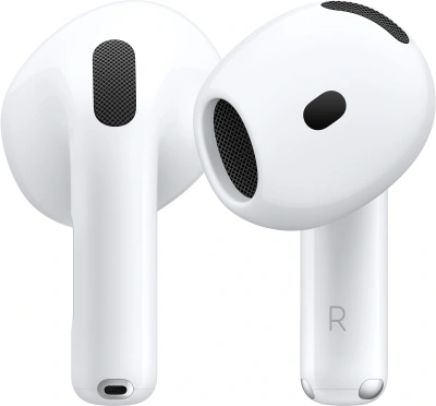 Гарнитура вкладыши Apple AirPods 4 ANC A3055,A3056,A3059 белый беспроводные bluetooth в ушной раковине (MXP93ZM/A)
