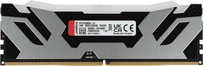 Память DDR5 24GB 7200MHz Kingston KF572C38RSA-24 Fury Renegade Silver/Black RGB RTL Gaming PC5-57600 CL38 DIMM 288-pin 1.45В single rank с радиатором Ret