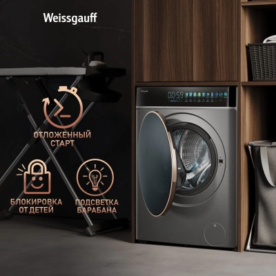Стиральная машина Weissgauff WM 58411 Direct Drive Inverter Premium класс: A+++ загр.фронтальная макс.:11кг темно-серебристый