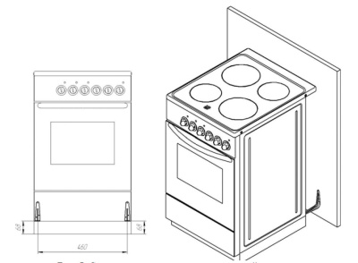 Плита Электрическая Лысьва ЭП 411 черный эмаль