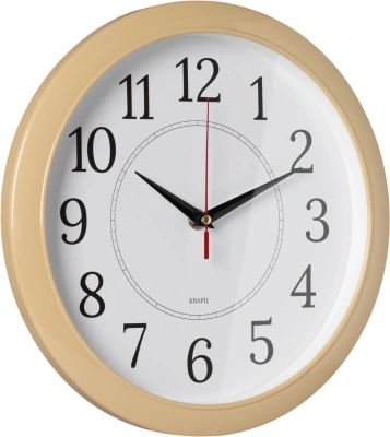Часы настенные аналоговые Бюрократ WALLC-R88P D29см бежевый/белый (WALLC-R88P29/IVORY)