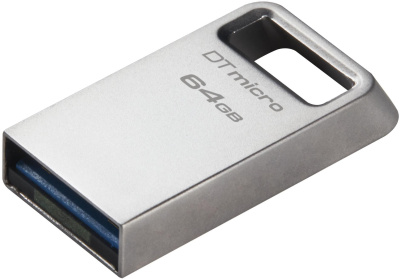 Флеш Диск Kingston 64Gb DataTraveler Micro DTMC3G2/64GB USB3.0 серебристый