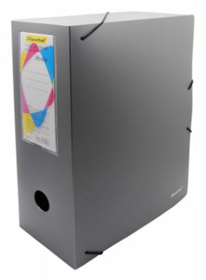 Папка архивная на резинке Silwerhof Perlen 311916-77 полипропилен 1мм корешок 120мм A4 серебристый металлик