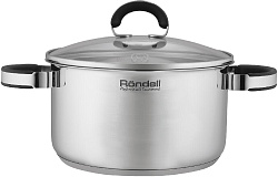 Кастрюля Rondell Brando RDS-1805 5.1л. d=24см (с крышкой) стальной
