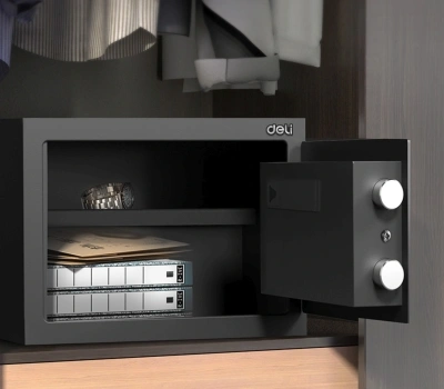 Сейф мебельный Deli ET530 встраиваемый 250x350x250мм электронный/ключевой