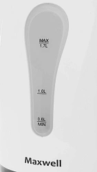 Чайник электрический Maxwell MW-1079 1.7л. 2200Вт белый/черный корпус: пластик