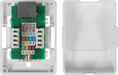 Розетка ITK CS2-1C5EF-12-G настенная 49.2x62.5x25.2мм крышка RJ45 пластик белый (упак.:1шт)