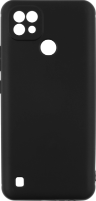 Чехол (клип-кейс) BoraSCO для Realme C21 Silicone Case черный (матовый) (40041)