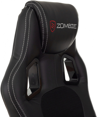 Кресло игровое Zombie Arena черный эко.кожа/ткань крестов. пластик