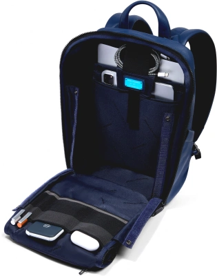 Рюкзак Piquadro Than CA6609S135/BLU синий кожа