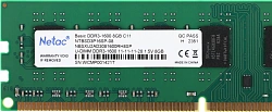 Память DDR3 8GB 1600MHz Netac NTBSD3P16SP-08 Basic RTL PC3-12800 CL11 DIMM 240-pin 1.5В dual rank Ret