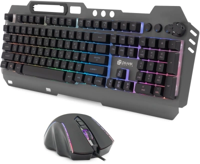 Клавиатура + мышь Оклик 700GMK клав:черный мышь:черный USB Multimedia LED (1533156)
