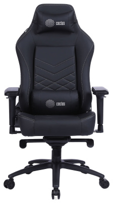 Кресло игровое Cactus CS-CHR-0112BL черный эко.кожа с подголов. крестов. сталь