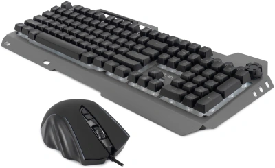 Клавиатура + мышь Оклик 700GMK клав:черный мышь:черный USB Multimedia LED (1533156)
