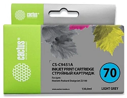 Картридж струйный Cactus CS-C9451A №70 св.сер.пигм. (130мл) для HP DJ Z3100 с чипом