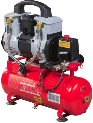 Компрессор поршневой Fubag OLS 190/10 CM1.6 безмасляный 190л/мин 10л 1200Вт красный/черный